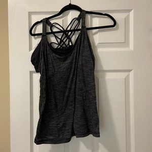 Lululemon open back tank w/ built in bra
